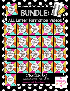 Preview of BUNDLE: All Letter Formation Videos - Uppercase AND Lowercase