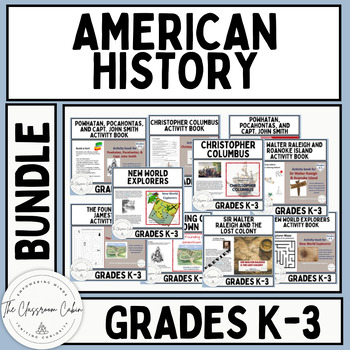 Preview of American History Lessons #1-5 and Activities for Grades K-3 and Homeschool