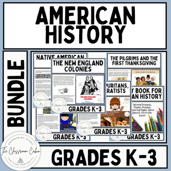 Preview of American History Lessons #6-10 and Activities for Grades K-3 and Homeschool