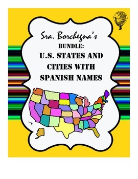 Preview of BUNDLE: American States & Cities with Spanish Names