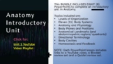 BUNDLE: Anatomy Introductory Unit (eight important introdu
