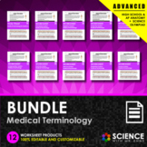 BUNDLE - Anatomy Medical Terminology Worksheets - HS-LS1