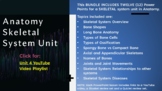 BUNDLE: Anatomy Skeletal System Unit (twelve important top