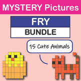 BUNDLE|Animal| Sight Word COLOR by CODE|FRY's 100-600 Word