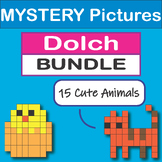 BUNDLE|Animal|Sight Word Color by Code|DOLCH|PrePrimer-3rd