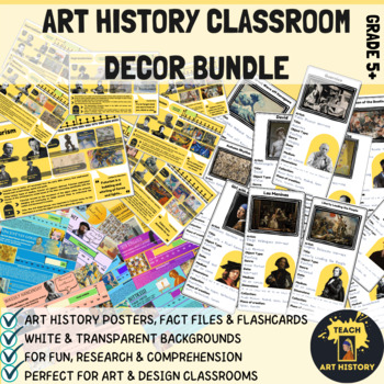 Preview of BUNDLE Art History Research Posters for Classroom Decor and Student Research