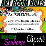 BUNDLE: Art Room Rules & Consequences (Bilingual English/Spanish)