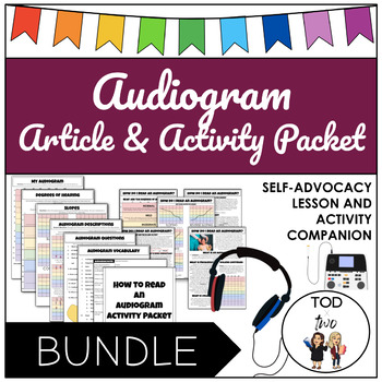 Preview of BUNDLE Audiogram Article & Activity Packet | Deaf Education | Self-Advocacy