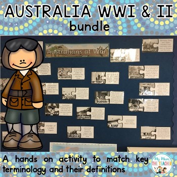 Preview of Australian's at War: Year 8 History - Vocabulary Bulletin Board Activity