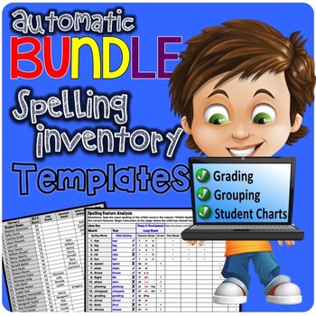 Preview of BUNDLE Automatic Spelling Inventory Templates