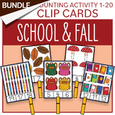 BUNDLE Back to School Fall Counting Activity Number Clip C
