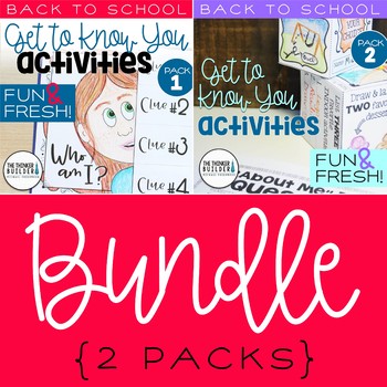 Preview of Back to School Activities "Get To Know You" BUNDLE {2 Packs}