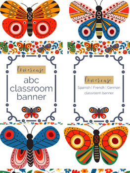 Preview of BUNDLE:Back to School Spanish|French|German Printable Lowercase Name Banners
