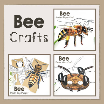 Preview of BUNDLE | Bee | Printable Paper Craft Templates | Beed