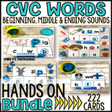 Bundle: Beginning, Middle & Ending Sound CVC Word Centers