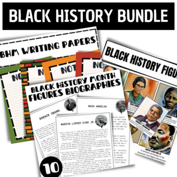 Preview of BUNDLE Black History Month No-prep Research Project Set Posters & Biographies