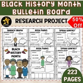 BUNDLE Black History Month Research Project Bulletin Board
