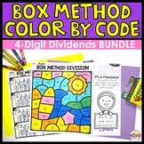 Box Method Division Color by Number - 4 Digit by 1 Digit D