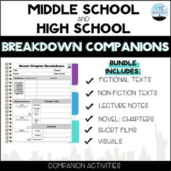 Preview of BUNDLE: Breakdown Companion Activities for text, lecture, films, visuals, etc.