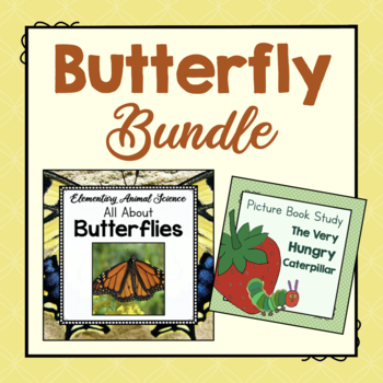 Preview of BUNDLE: Butterfly Animal Study and Picture Book Study