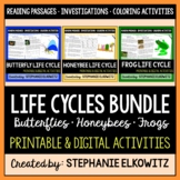 Butterfly, Frog and Honeybee Life Cycle Bundle | Printable