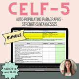 Preview of BUNDLE: CELF-5 Auto-populating Paragraphs - Strengths/Weaknesses 5-8 & 9-21