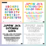 BUNDLE : COLOR FONT + CUTTING FILES Jumpin' Jack Rainbow Alphabet