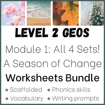 Preview of BUNDLE! COMPLETE Geos Level 2 Module 1 Reading Response worksheets