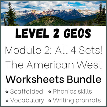 Preview of BUNDLE! COMPLETE Geos Level 2 Module 2 Reading Response worksheets