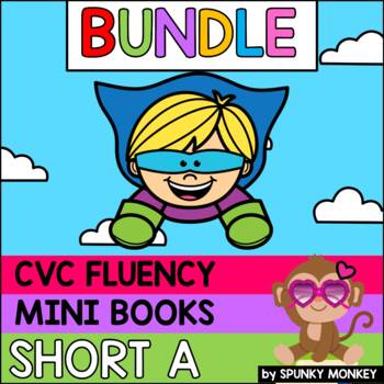 Preview of BUNDLE: CVC Fluency Mini Books - Word and Sentence Readers | Short A