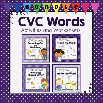 Preview of BUNDLE: CVC Word Activity and Worksheets
