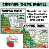 BUNDLE: Camping Theme Newsletters and Editable Signs