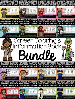 Preview of BUNDLE: Career Coloring and Information Books