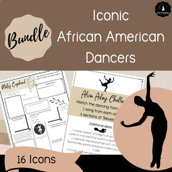 Preview of BUNDLE Celebrating African American Dance Icons Activity PDF and Digital 9-12
