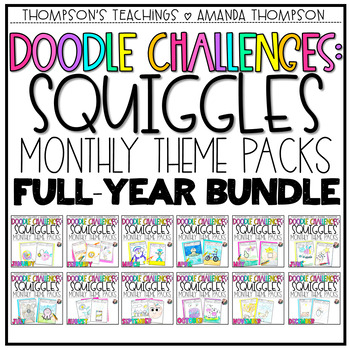 Preview of Finish the Picture - Doodle Challenges Squiggle Drawings Think Outside the Box