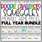 Finish the Picture - Doodle Challenges Squiggle Drawings T