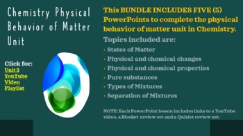 Preview of BUNDLE: Chemistry Physical Behavior of Matter Unit (5 important topics in PPT)
