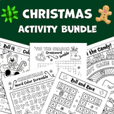 BUNDLE: Christmas Activities | Xmas Word Games | Dice Game