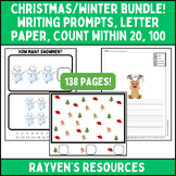 BUNDLE! Christmas/Winter, Writing Prompts, Friendly Letter