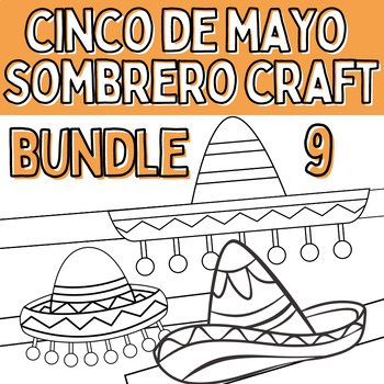 Preview of Cinco De Mayo Mariachi Mexican Sombrero Mexico Hat Headband Paper Craft Template