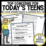 Close Reading Ultimate BUNDLE ... Topics for Today's Teens