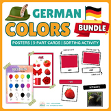 BUNDLE Colors in German (Dia Farben): Posters, 3-Part Card