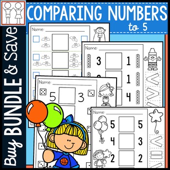 Preview of BUNDLE: Comparing Numbers to 5 Worksheets
