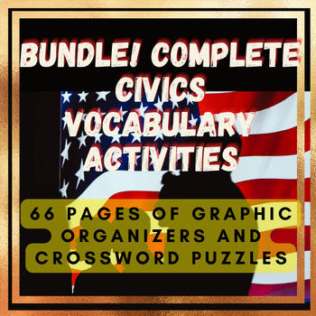 Preview of BUNDLE Complete Set of Florida Civics Vocabulary Activities - 66 Pages