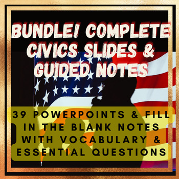 Preview of BUNDLE - Complete set of Florida Civics Slides & Guided Notes