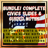 BUNDLE - Complete set of Florida Civics Slides & Guided Notes