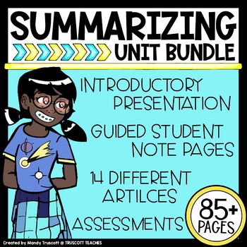 Preview of Summarizing Unit BUNDLE for Summary Writing: Paper & Digital