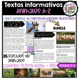 BUNDLE Comprension de lectura Animales A-Z - Spanish Readi