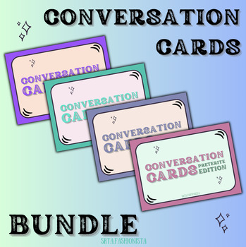 Preview of BUNDLE: Conversation Cards: Presente, Imperfecto, Pretérito, Subjuntivo