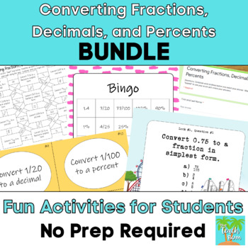 Preview of BUNDLE | Converting Fractions, Decimals, and Percents